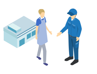 外国人スタッフの店舗対応のイメージ